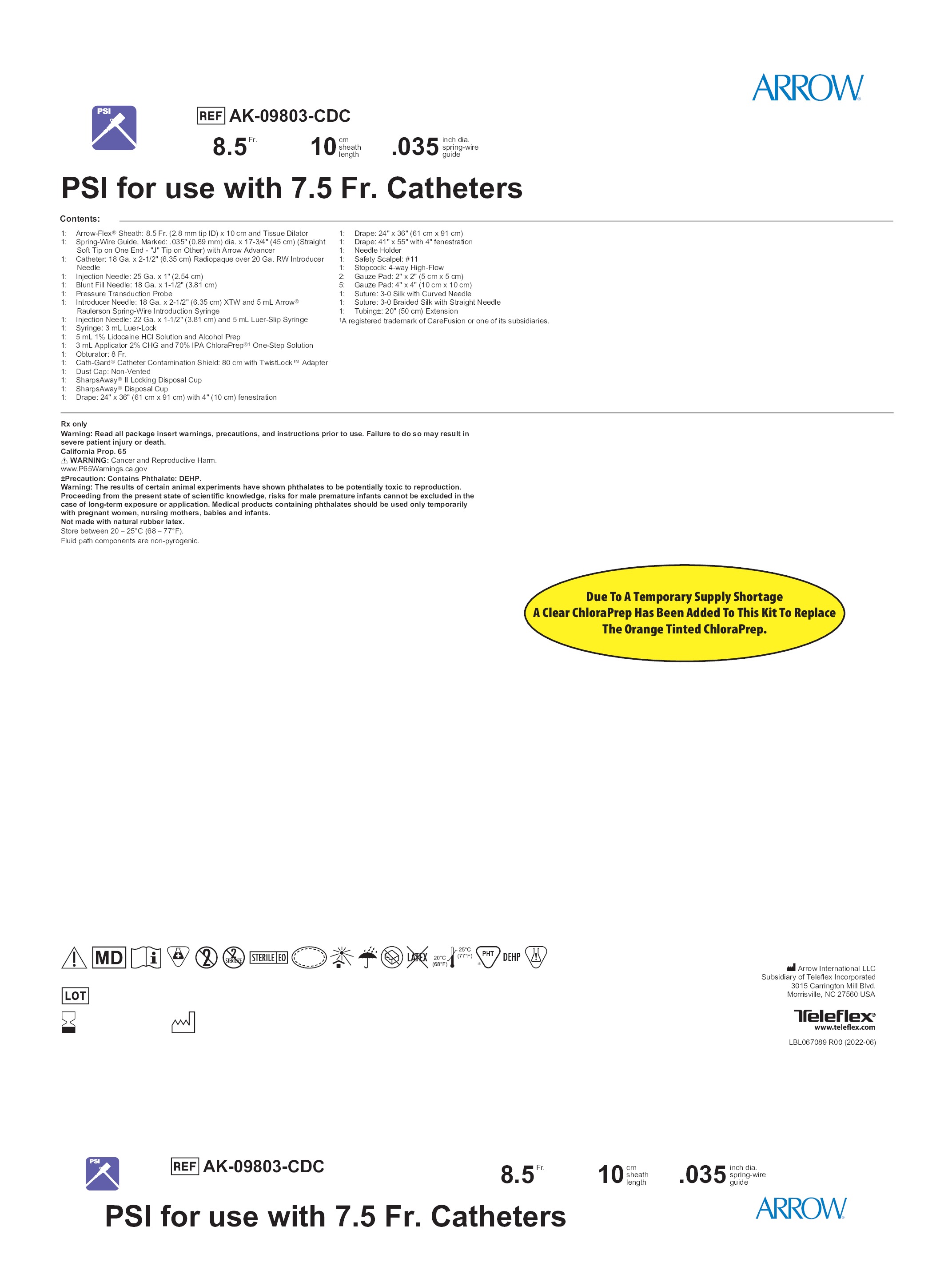 Ak Cdc Teleflex Incorporated Vascular Access Product Catalog