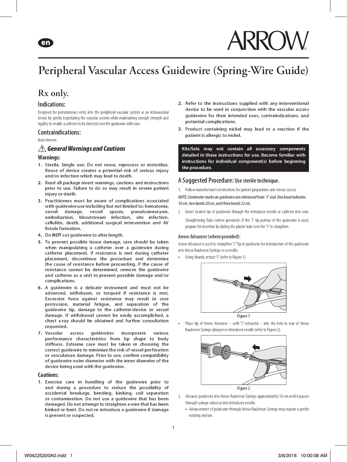AW04432N Teleflex Incorporated Vascular Access Product Catalog