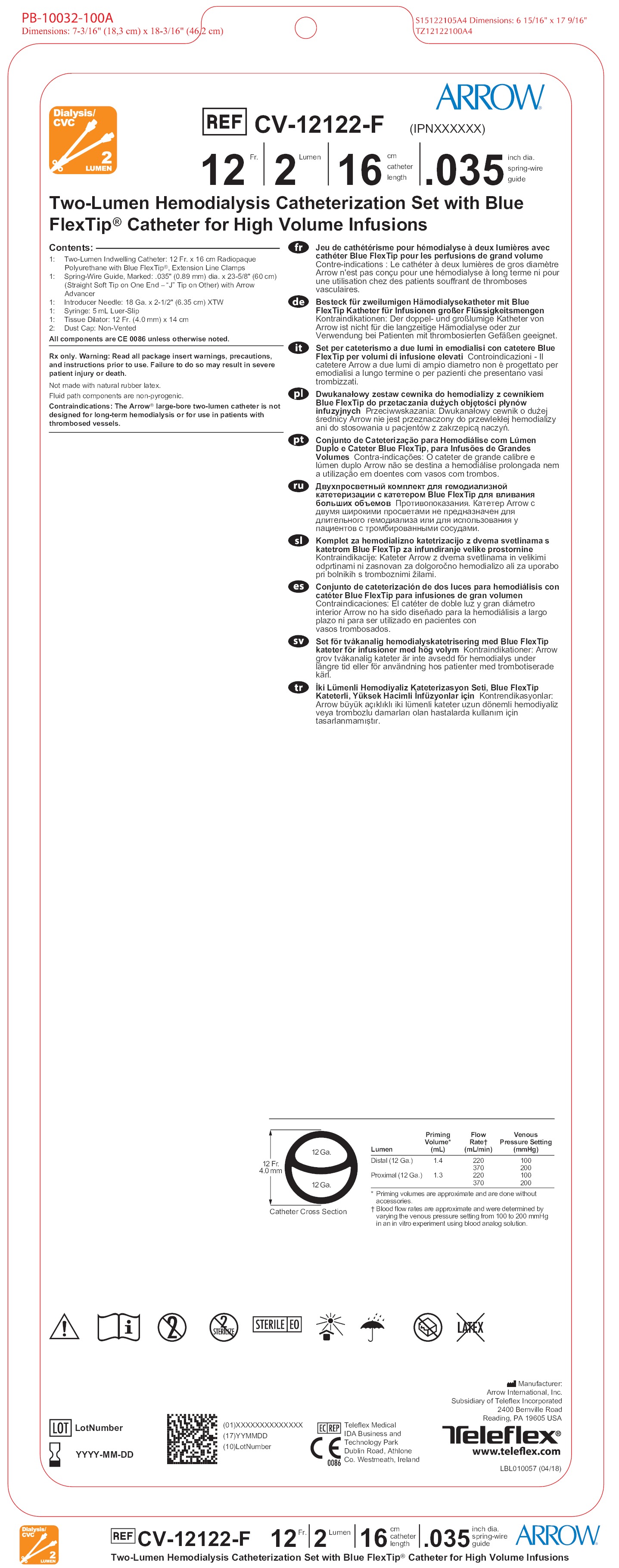 CV-12122-F - Teleflex Incorporated - Vascular Access Product Catalog