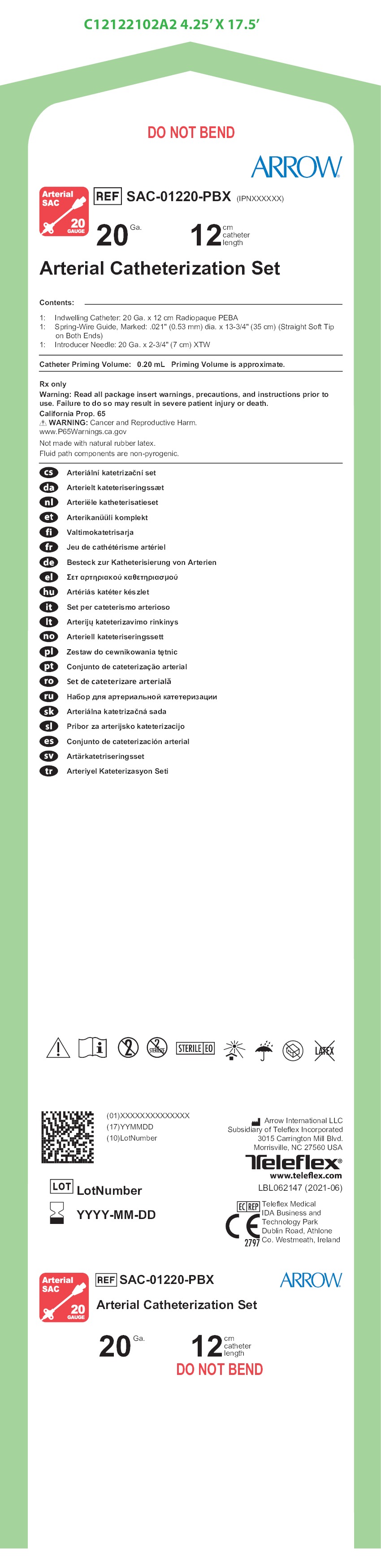 SAC-01220-PBX - Teleflex Incorporated - Vascular Access Product Catalog